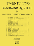 22 WOODWIND QUINTETS Set of Five Part Books - Not Compatible with New Edition-P.O.P. cover
